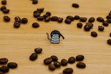 Goose-neck kettle - coffee themed enamel pin.